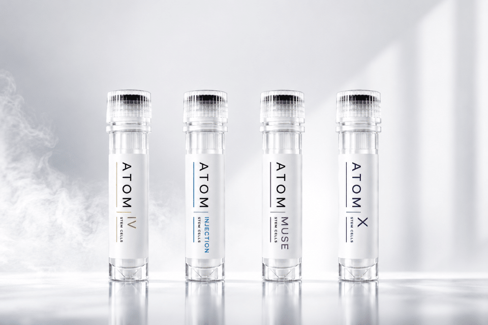 The Stem Cell Club product line — IV, injection, and MUSE stem cell options